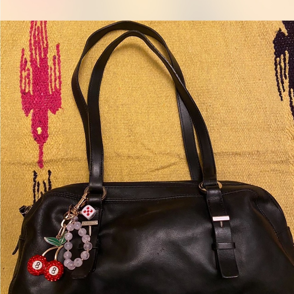 Elegant Black Leather Handbag
